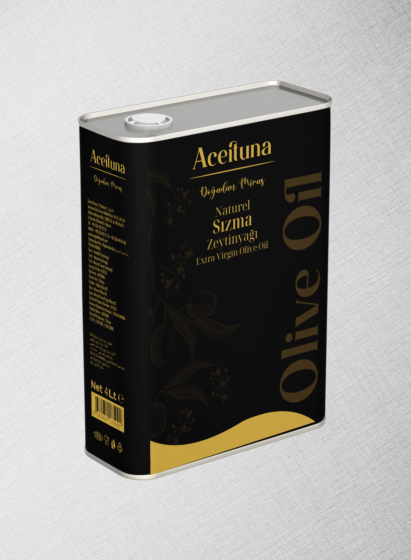 C5 Yemeklik Naturel Erken Hasat Soğuk Sıkım Zeytinyağı 5L - Görsel 1